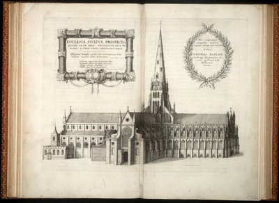 San Pablo desde el sur mostrando la aguja. Estado 1 de Wenceslaus Hollar